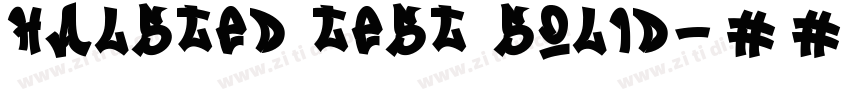 Halsted Test Solid字体转换 Halsted Test Solid字体转换